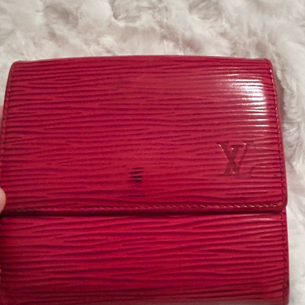 Louis Vuitton Epi Elise Red Wallet